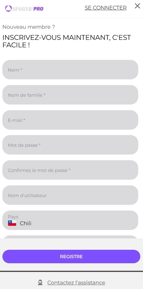 Inscription et connexion